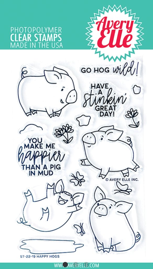 Avery Elle- Happy Hogs Clear Stamps avery elle