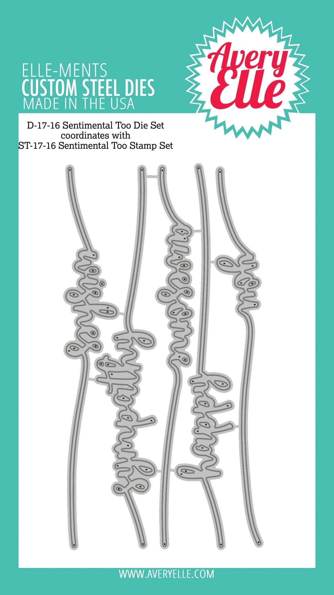 Avery Elle - Sentimental Too - Steel Die Avery Elle