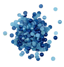 Buttons Galore - Half Pearl - Blues - Embellishments Buttons Galore