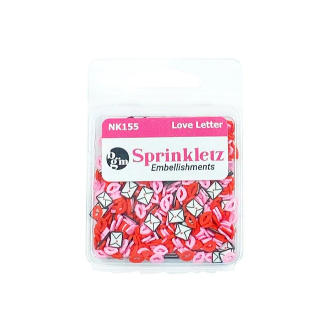 Buttons Galore - Sprinkletz - Love Letter -  Embellishments Buttons Galore