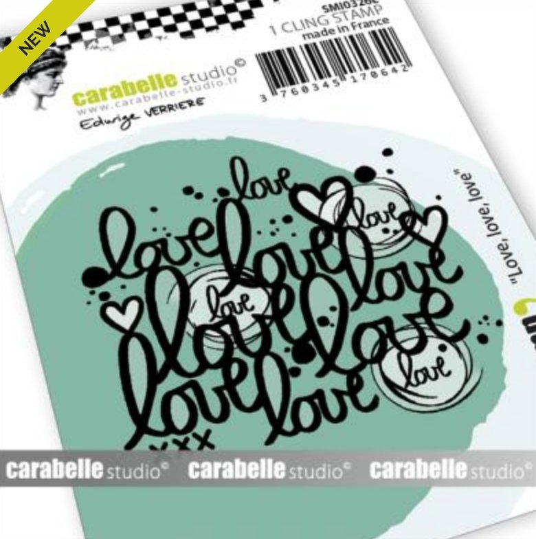 Carabelle Studio - Cling Stamp Small - Love, Love, Love by Edwige Verrière Carabelle Studio
