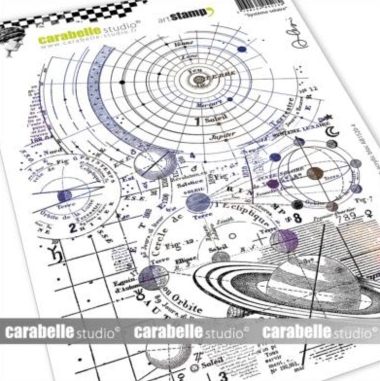 Carabelle Studio - Rubber Cling Stamp A5 - Système Solaire by Alexi Carabelle Studio