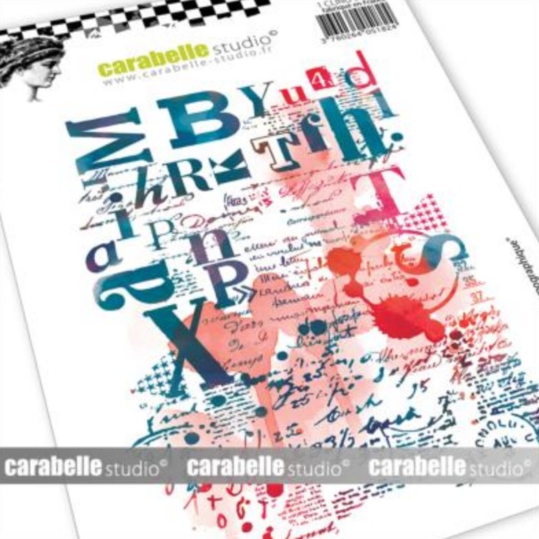 Carabelle Studio - Rubber Cling Stamp A6 - Collage Typographique Carabelle Studio