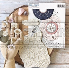 Chou and Flowers - BELLE ETOILE STAMP - 4.5 x 6.5 inch - Collection - Dans La Lune - Background Stamp Chou and Flowers