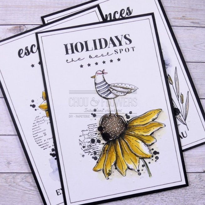 Chou and Flowers - CLEAR STAMP HOLIDAYS Chou and Flowers