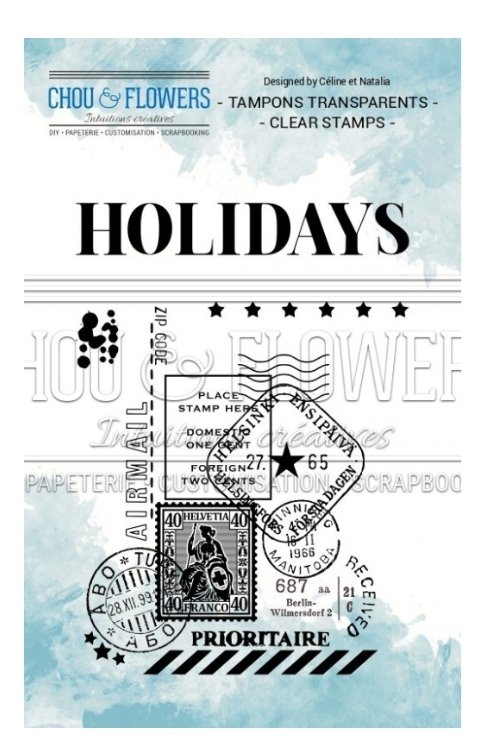 Chou and Flowers - CLEAR STAMP HOLIDAYS Chou and Flowers