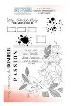Chou and Flowers - CLEAR STAMP LA VIE EST UNE FLEUR - 6 X 9 inch Chou and Flowers