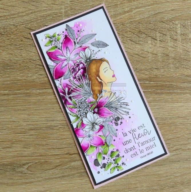 Chou and Flowers - CLEAR STAMP LA VIE EST UNE FLEUR - 6 X 9 inch Chou and Flowers