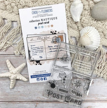 Chou and Flowers - CLEAR STAMP POSTCARD Chou and Flowers