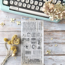 Chou and Flowers - CLEAR STAMP POSTMAIL - Collection Voyage Imaginaire - 4.5 x 9 inch Chou and Flowers