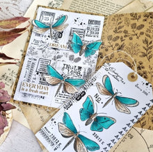 Chou and Flowers - CLEAR STAMP POSTMAIL - Collection Voyage Imaginaire - 4.5 x 9 inch Chou and Flowers