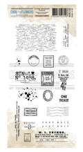 Chou and Flowers - CLEAR STAMP POSTMAIL - Collection Voyage Imaginaire - 4.5 x 9 inch Chou and Flowers