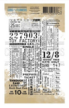 Chou and Flowers - CLEAR STAMP TEXT TOY FACTORY - 4 x 5.5 inch - Collection Little Circus Chou and Flowers