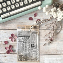 Chou and Flowers - CLEAR STAMP TEXT TOY FACTORY - 4 x 5.5 inch - Collection Little Circus Chou and Flowers