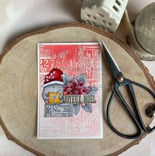 Chou and Flowers - CLEAR STAMP TEXT TOY FACTORY - 4 x 5.5 inch - Collection Little Circus Chou and Flowers