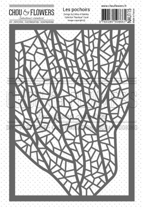 Chou and Flowers - CORAL STENCIL Chou and Flowers