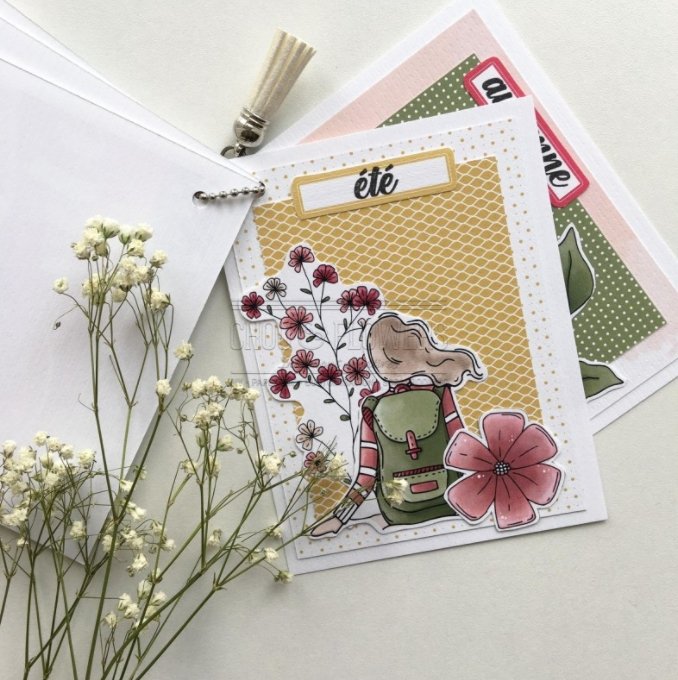 Chou and Flowers - CYCLIQUE ILLUSTRATIONS - 9 beautiful papers - A5 - 170g Chou and Flowers