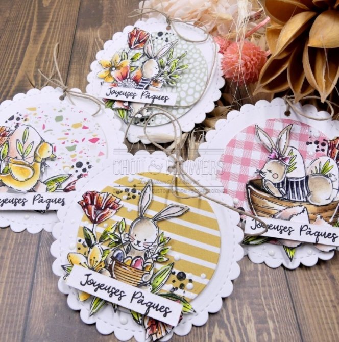 Chou and Flowers - CYCLIQUE STATIONERY COLLECTION - 10 beautiful papers - A4 Chou and Flowers