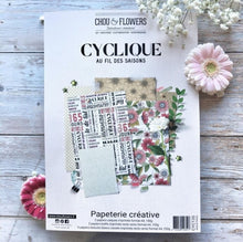 Chou and Flowers - CYCLIQUE STATIONERY COLLECTION - 10 beautiful papers - A4 Chou and Flowers