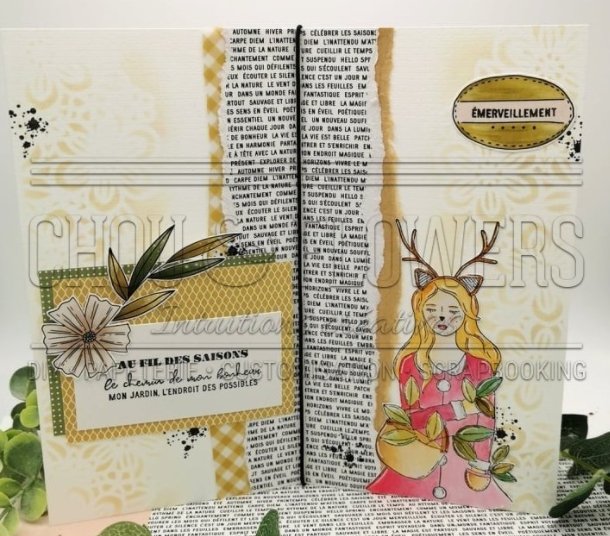 Chou and Flowers - CYCLIQUE STATIONERY COLLECTION - 10 beautiful papers - A4 Chou and Flowers