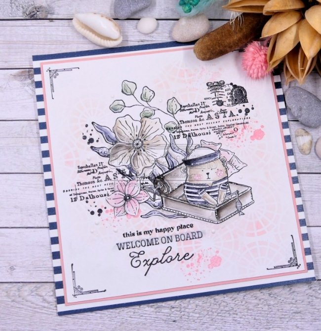 Chou and Flowers - EZ STAMP DOUDOU MARIN Chou and Flowers