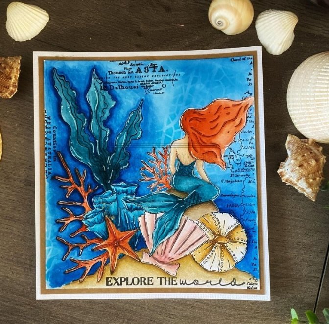 Chou and Flowers - EZ STAMP MERMAID Chou and Flowers