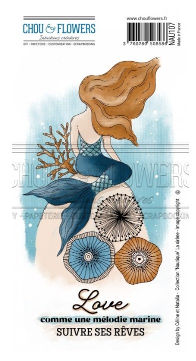 Chou and Flowers - EZ STAMP MERMAID Chou and Flowers