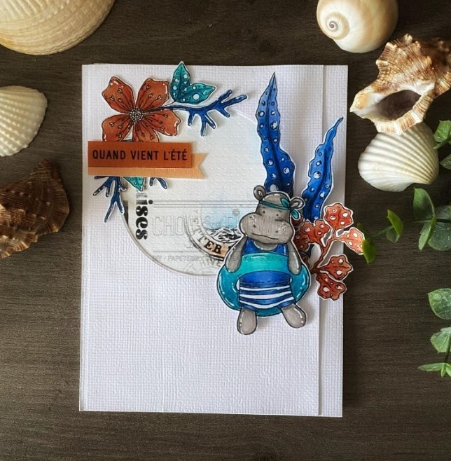 Chou and Flowers - EZ STAMP MR HIPPO Chou and Flowers