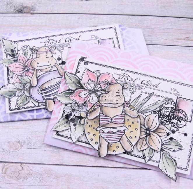 Chou and Flowers - EZ STAMP MRS HIPPO Chou and Flowers