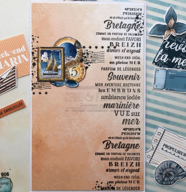 Chou and Flowers - EZ STAMP NAUTICAL SPIRIT Chou and Flowers