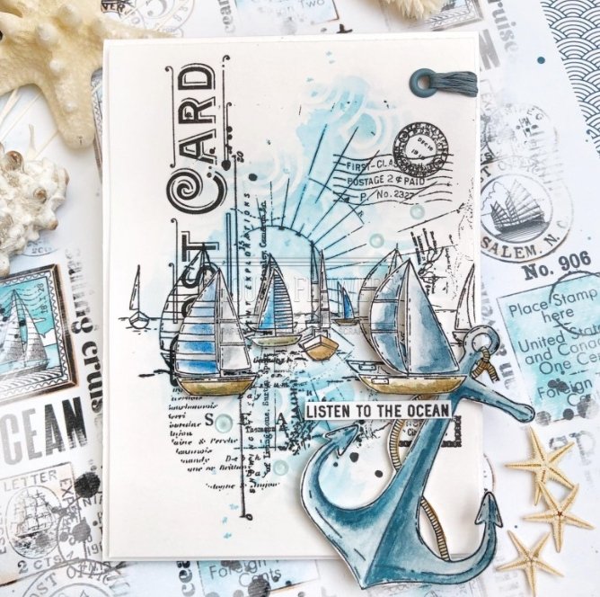 Chou and Flowers - EZ STAMP RAISING THE ANCHOR Chou and Flowers