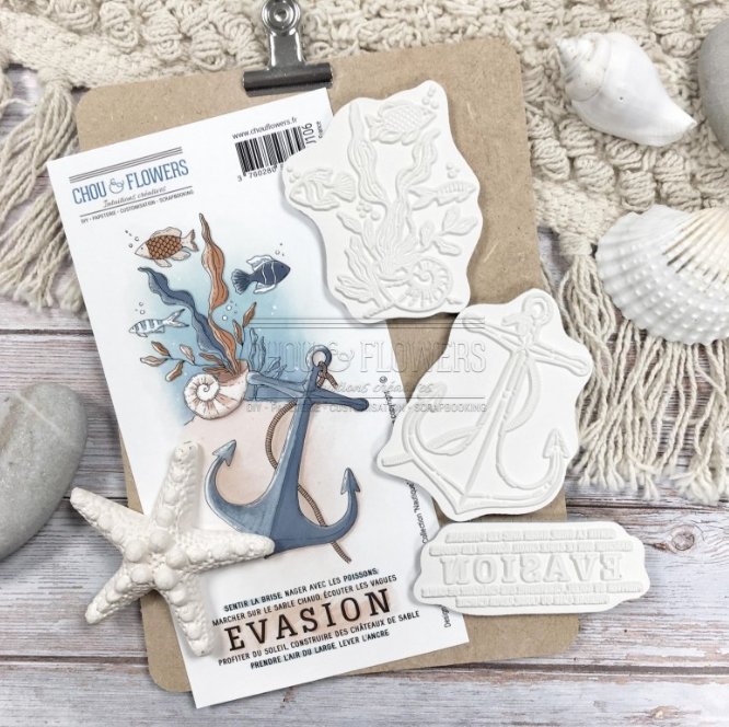 Chou and Flowers - EZ STAMP RAISING THE ANCHOR Chou and Flowers