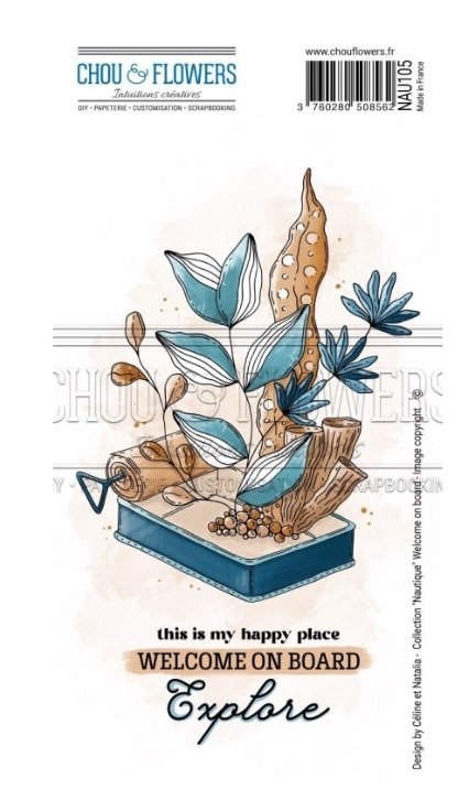 Chou and Flowers - EZ STAMP WELCOME ON BOARD Chou and Flowers