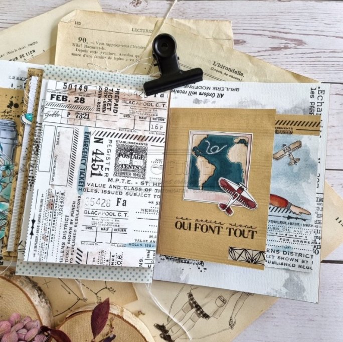 Chou and Flowers - IMAGINARY JOURNEY ILLUSTRATIONS - 9 beautiful papers - A5 - 170g Chou and Flowers