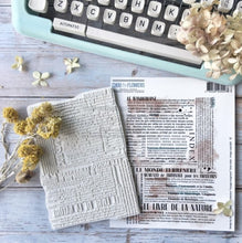 Chou and Flowers - INDEX TEXT STAMP - 4.5 x 6.5 inch - Background Stamp Chou and Flowers