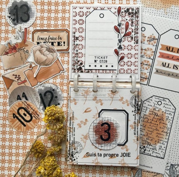 Chou and Flowers - LITTLE CIRCUS ILLUSTRATIONS - 9 beautiful papers - A5 - 170g Chou and Flowers