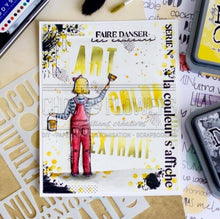 Chou and Flowers - MY LITTLE ARTIST STAMP 2.5 x 5 inch - Collection Journal Chromatique Chou and Flowers