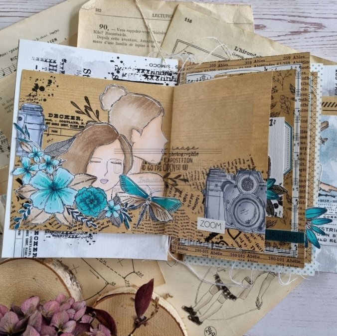 Chou and Flowers - PHOTOGRAPHY STAMP - 7.5 x 4 inch - Collection Voyage Imaginaire Chou and Flowers