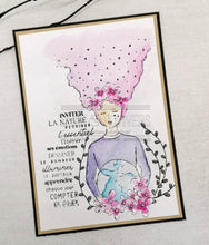 Chou and Flowers - STAMP INVITE NATURE - 7.5 x 4 inch - Collection Dans La Lune Chou and Flowers