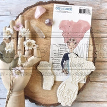 Chou and Flowers - STAMP INVITE NATURE - 7.5 x 4 inch - Collection Dans La Lune Chou and Flowers