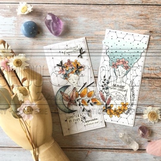 Chou and Flowers - STAMP INVITE NATURE - 7.5 x 4 inch - Collection Dans La Lune Chou and Flowers
