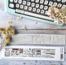 Chou and Flowers - TICKET STAMP - 2.5 x 10.5 inch - Collection Voyage Imaginaire Chou and Flowers