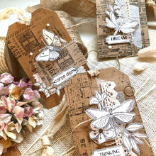 Chou and Flowers - TICKET STAMP - 2.5 x 10.5 inch - Collection Voyage Imaginaire Chou and Flowers