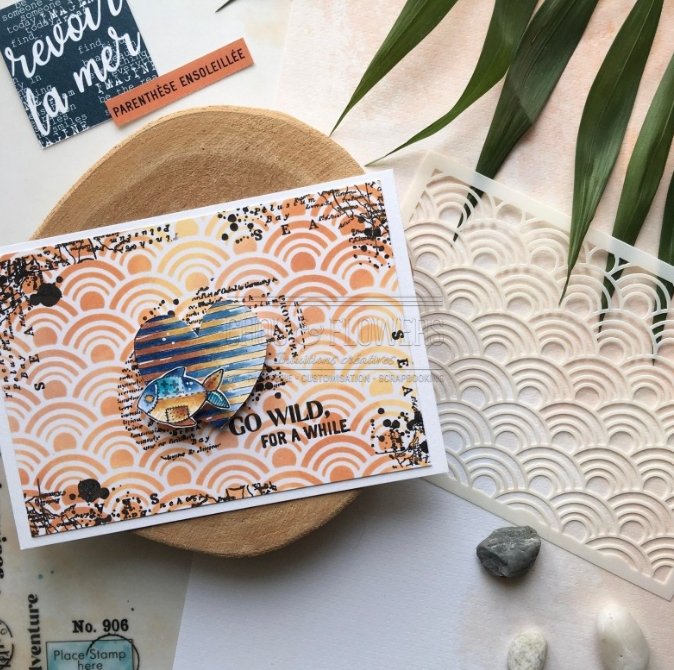 Chou and Flowers - WAVES STENCIL Chou and Flowers