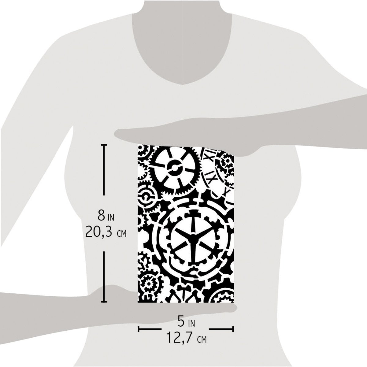 Ciao Bella - Bad Girls - Gears - Stencil - 5x8 inch Ciao Bella