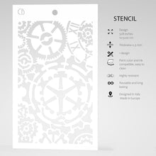 Ciao Bella - Bad Girls - Gears - Stencil - 5x8 inch Ciao Bella