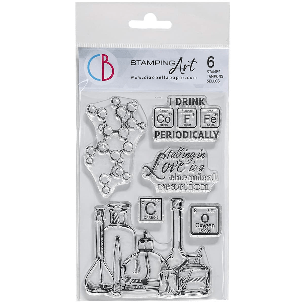 Ciao Bella - Chemical Reaction - Clear Stamp Set 4x6 - Messy Papercrafts