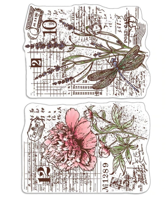 Ciao Bella Clear Stamp Set 4"X6" Botanical Postcards Ciao Bella