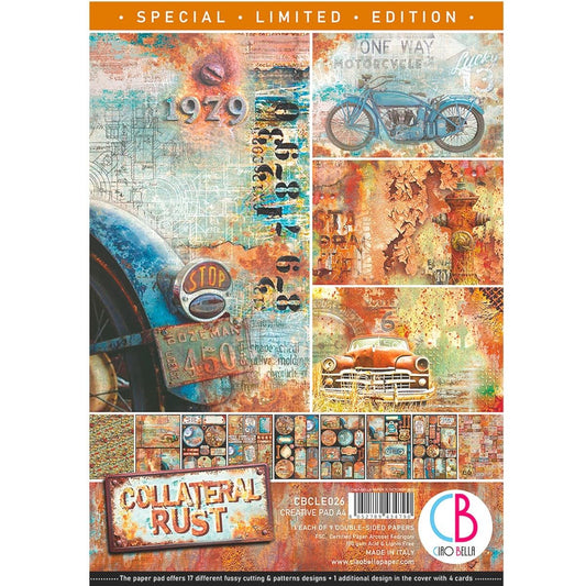 Ciao Bella - Collateral Rust - Limited Edition - Double Sided Paper - A4 - Pack of 9 Ciao Bella