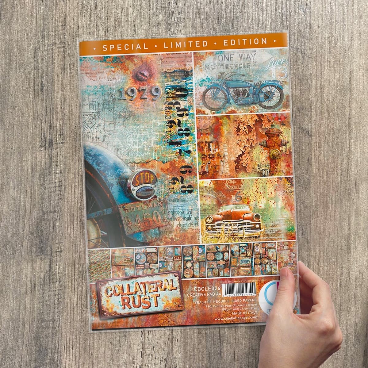 Ciao Bella - Collateral Rust - Limited Edition - Double Sided Paper - A4 - Pack of 9 Ciao Bella